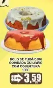 Supermercado Estrela Azul Bolo de fubá com goiabada ou limão com cobertura oferta