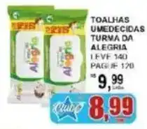 Supermercado Estrela Azul Toalhas umedecidas turma da alegria oferta