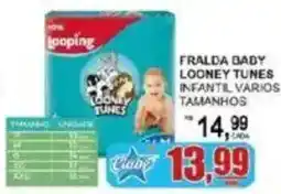 Supermercado Estrela Azul Fralda baby looney tunes infantil varios tamanhos oferta