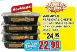 Supermercado Estrela Azul Marmitas personal chef's ultrarcongeladas vários sabores oferta