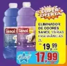 Supermercado Estrela Azul Eliminador de odores sanol varias fragrancias oferta