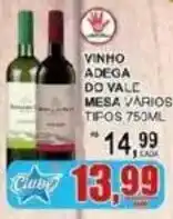 Supermercado Estrela Azul vinho adega do vale mesa vários tipos oferta