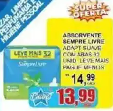 Supermercado Estrela Azul Absorvente sempre livre adapt suave com abas 32 oferta