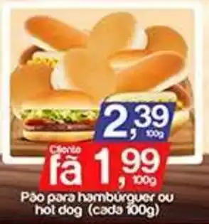 Supermercados Gricki Pão para hamburguer ou hot dog oferta