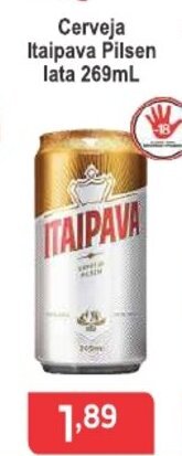 Calvo Atacadista Cerveja Itaipava Pilsen Lata 269ml oferta