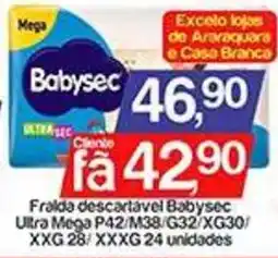 Supermercados Gricki Fraldas descartáveis babysec ultra mega oferta