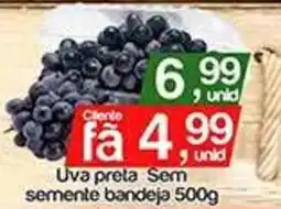 Supermercados Gricki Uva preta sem semente bandeja oferta