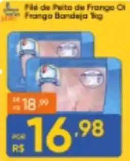 Atacado Vem Filo de Peito de Frango Oi Frango Bandeja 1kg oferta