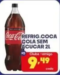 Boa Supermercados Refrig.coca cola sem acucar 2l oferta