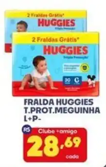 Boa Supermercados Fralda huggies t.prot.meguinha oferta