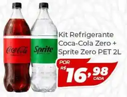X Supermercados kit refrigerante coca-cola zero + sprite zero pet 2l oferta