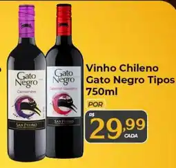 X Supermercados Vinho Chileno Gato Negro Tipos oferta