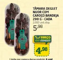 Cooper Tâmara deglet nuor com caroço bandeja oferta