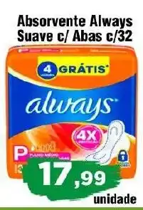 Copercana Absorvente always suave c/ abas c/32 oferta