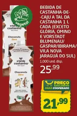 Cooper Bebida de castanha-de-caju a tal da castanha oferta