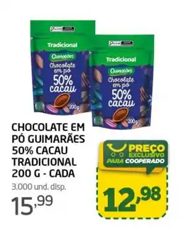 Cooper Chocolate em pó guimarães 50% cacao tradicional oferta