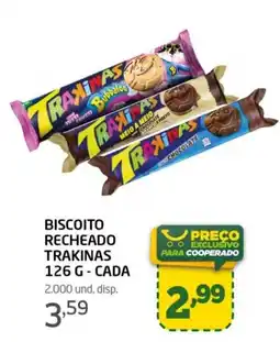 Cooper Biscoito recheado trakinhas oferta