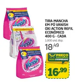 Cooper Tira-mancha em pó vanish oxi action refil econômico oferta