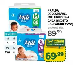 Cooper Fralda descartável mili baby giga oferta