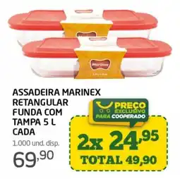 Cooper Assadeira marinex retangular funda com tampa oferta