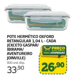 Cooper Pote hermético oxford retangular oferta