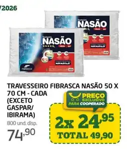 Cooper Travesseiro fibrasca nasão oferta