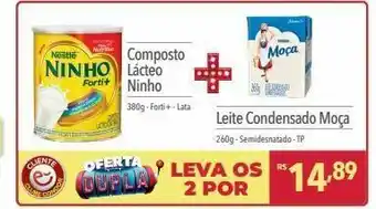 Supermercados Condor Composto lácteo ninho + leite condensado moça oferta