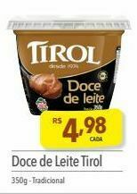 Supermercados Condor Doce de leite tirol 350g oferta
