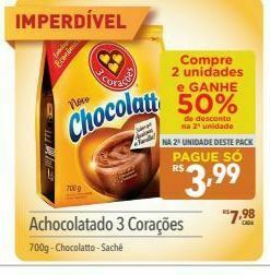 Supermercados Condor Achocolatado 3 corações 700g oferta