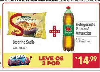 Supermercados Condor Lasanha sadia 600g oferta