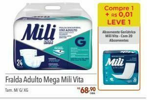 Supermercados Condor Fralda adulto mega mili vita oferta