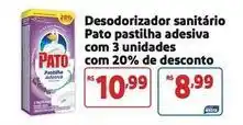 Mercado Extra Pato - desodorizador sanitário pastilha adesiva com 3 unidades com 20% de desconto oferta