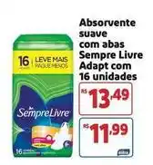 Mercado Extra Sempre livre - absorvente suave com abas adapt com 16 unidades oferta