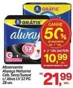 Fort Atacadista Always - absorvente noturno cob. seca/suave c/ abas lv 32 pg oferta
