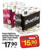 Fort Atacadista Duetto - papel higienico folha tripla 20m/folha dupla oferta