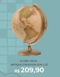 Livraria Leitura Globo 30cm - antique creation sem luz oferta