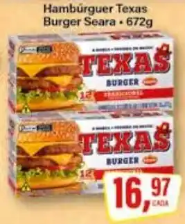 Rede Supermarket Hambúrguer texas burger seara oferta