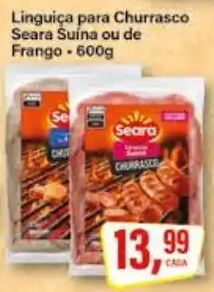 Rede Supermarket Linguiça para Churrasco Seara Suína ou de Frango oferta