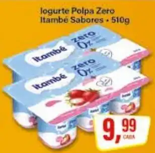 Rede Supermarket Iogurte Polpa Zero Itambé Sabores oferta