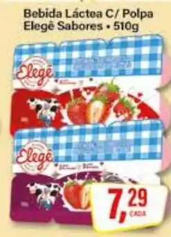 Rede Supermarket Bebida Láctea C/ Polpa Elegê Sabores oferta