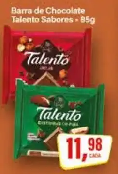 Rede Supermarket Barra de Chocolate Talento Sabores oferta