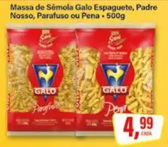 Rede Supermarket Massa de Sémola Galo Espaguete, Padre Nosso, Parafuso ou Pena oferta