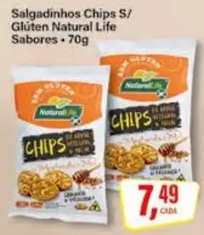 Rede Supermarket Salgadinhos Chips S/ Glúten Natural Life oferta