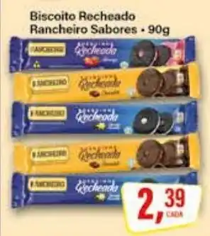 Rede Supermarket Biscoito recheado rancheiro sabores oferta