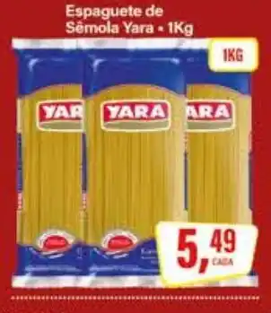 Rede Supermarket Espaguete de Sêmola Yara oferta