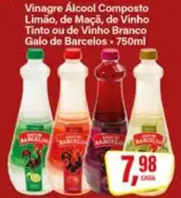 Rede Supermarket Vinagre Álcool Composto Limão, de Maçã, de Vinho Tinto ou de Vinho Branco Galo de Barcelos oferta