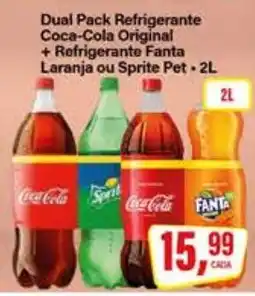 Rede Supermarket Dual Pack Refrigerante Coca-Cola Original + Refrigerante Fanta Laranja ou Sprite Pet oferta