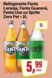 Rede Supermarket Refrigerante Fanta Laranja, Fanta Guaraná, Fanta Uva ou Sprite oferta