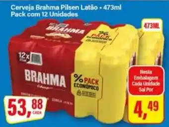 Rede Supermarket Cerveja brahma pilsen latão oferta