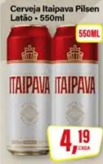 Rede Supermarket Cerveja itaipava pilsen latão oferta